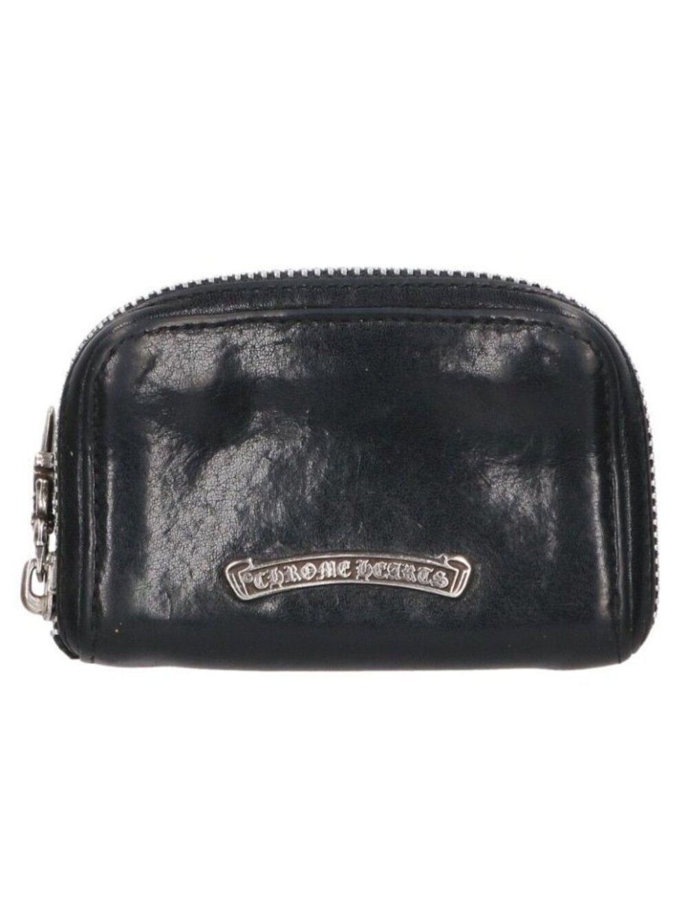 Chrome Hearts Coin Purse Dagger Round Zip Leather